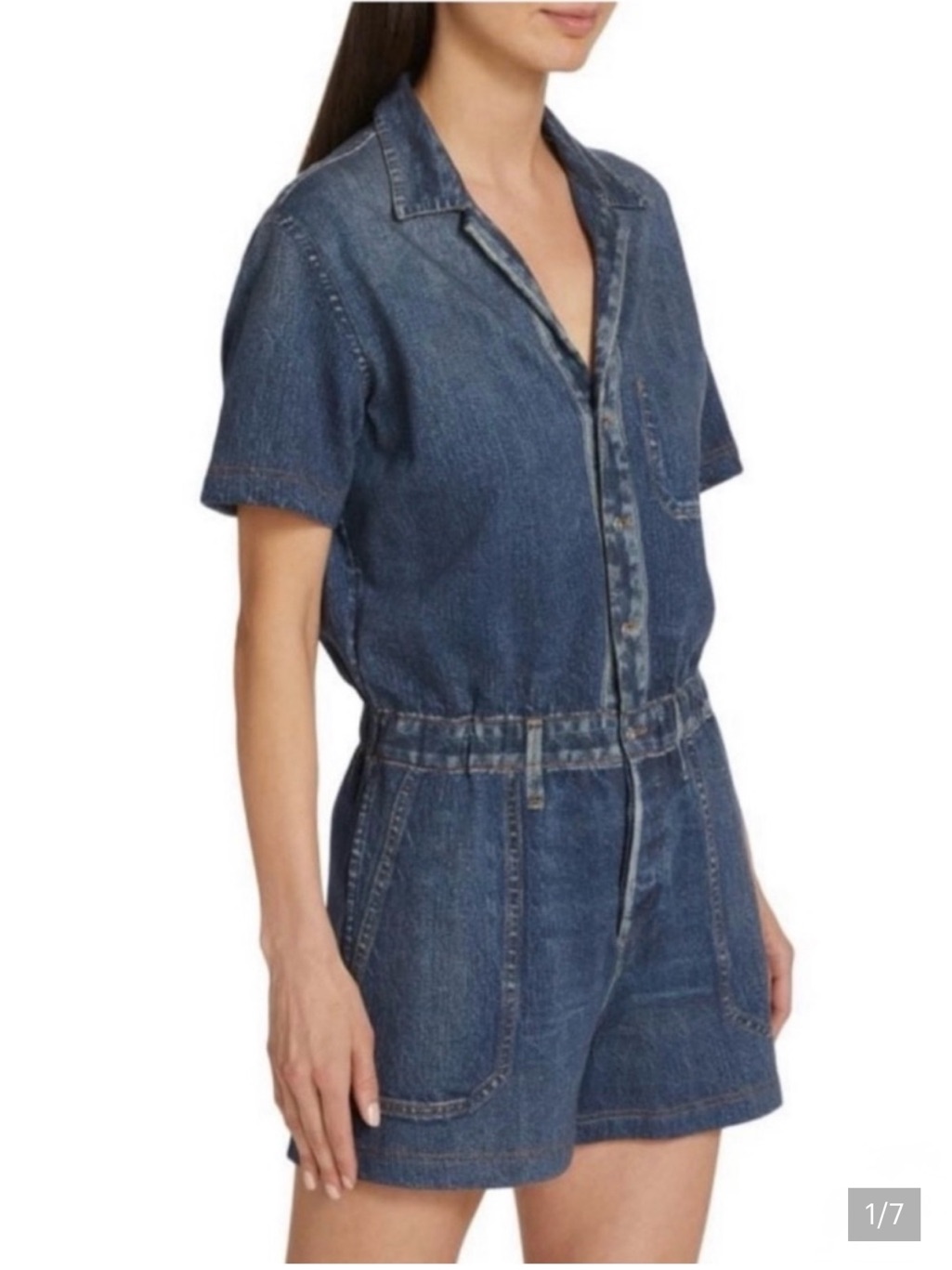 Rag & Bone Short-Sleeve Miramar Romper